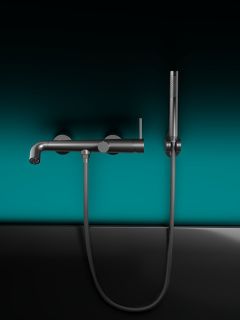 Смеситель для ванны Knotlor SS-32/GM, вороненая сталь